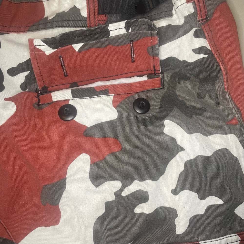 Backbone Red Black White‎ Camo Cargo Pants Jogger Style XL - Picture 11 of 16